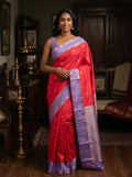 Fuchsia Pink & Lavender Butta Kanchi Soft Silk Saree